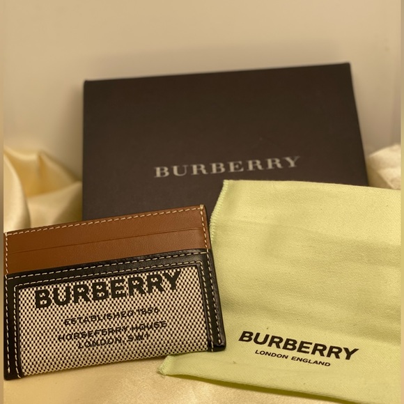 Burberry Wallet DustBag🔥NEW🔥Pistachio Green/Black LOGO/Foldover💚Bundle & Save - Picture 2 of 9